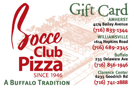 Gift Cards | Buffalo, NY | Bocce Club Pizza